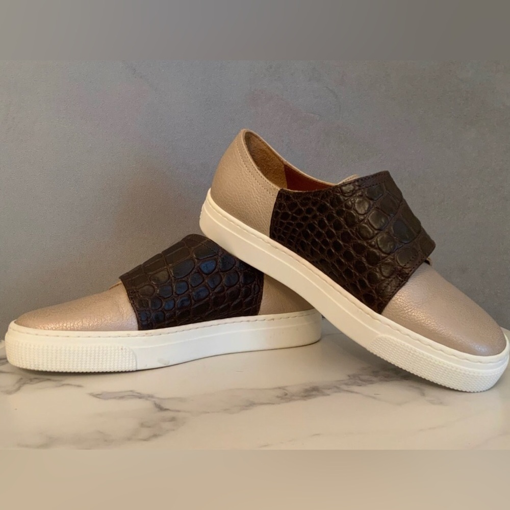 Women’s ZCD Montreal Senna Blush pink,Beige&Brown leather sneakers S 36 (6) VGUC